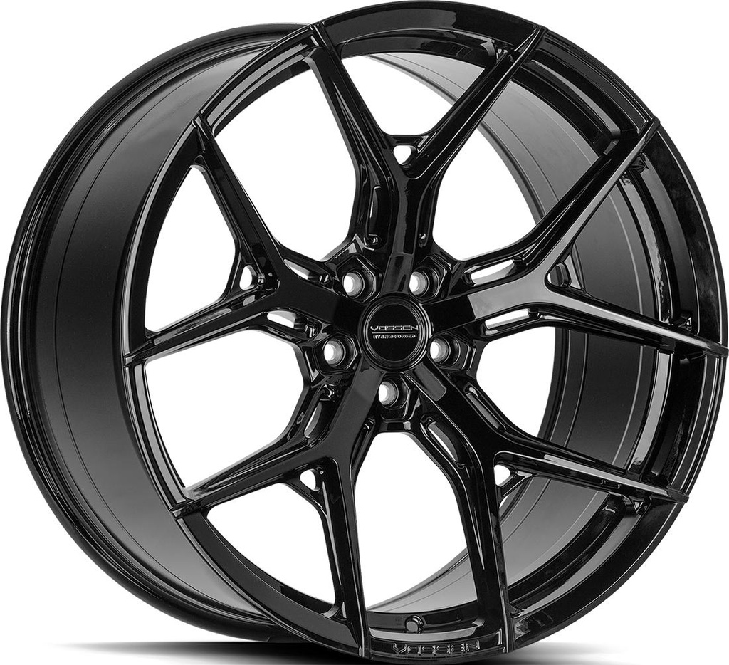 VOSSEN HF5 GLOSS BLACK 10.5x22 5/112 ET30 CB66.6